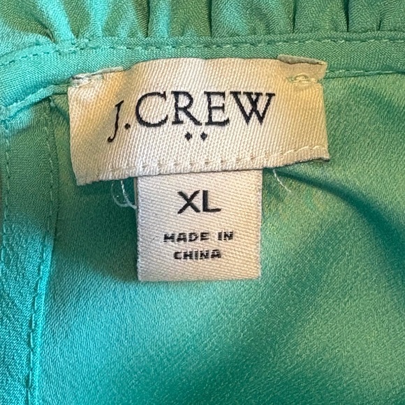 J. Crew Sleeveless Teal Blouse - Picture 3 of 5